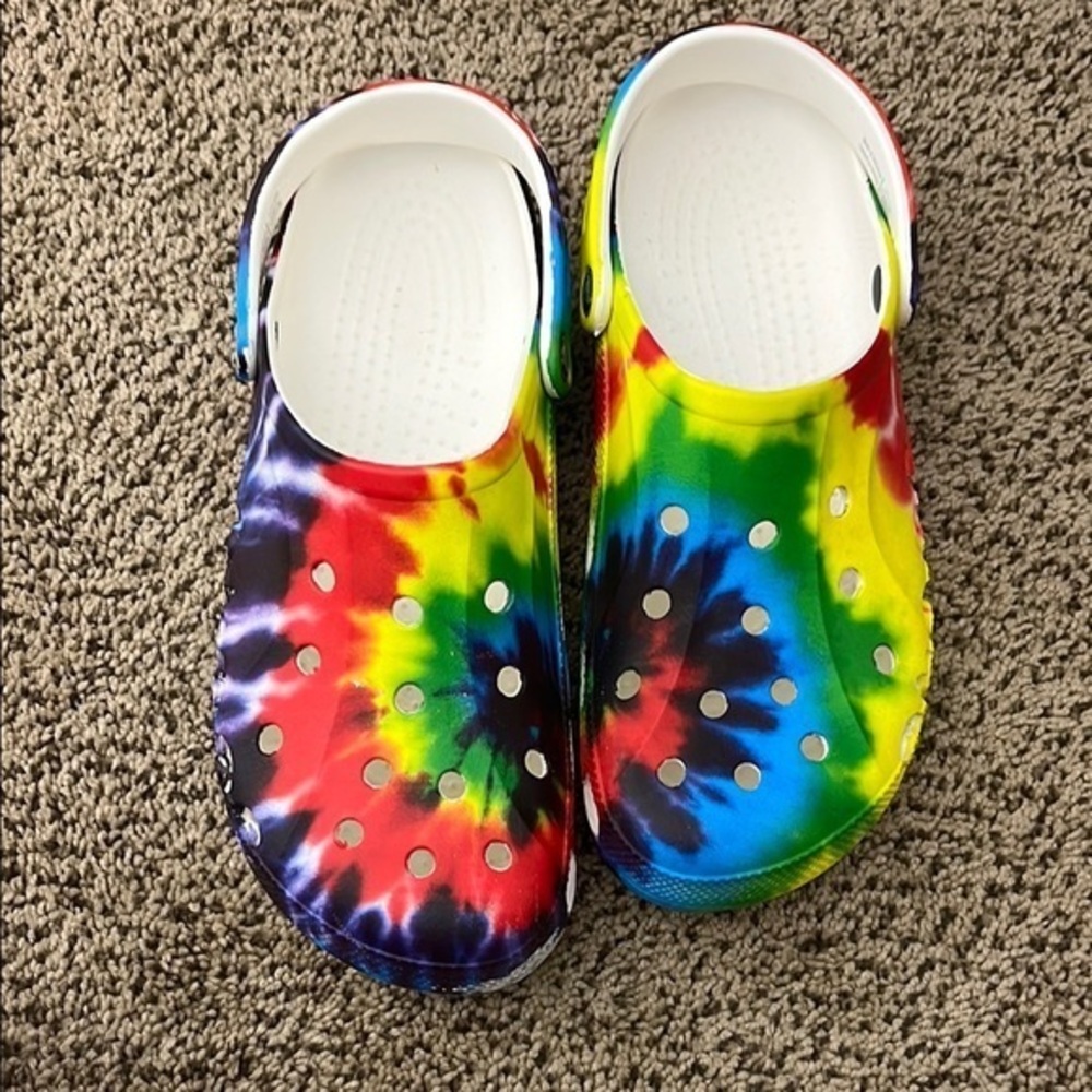 Colorful Tie-Dye Adult Crocs